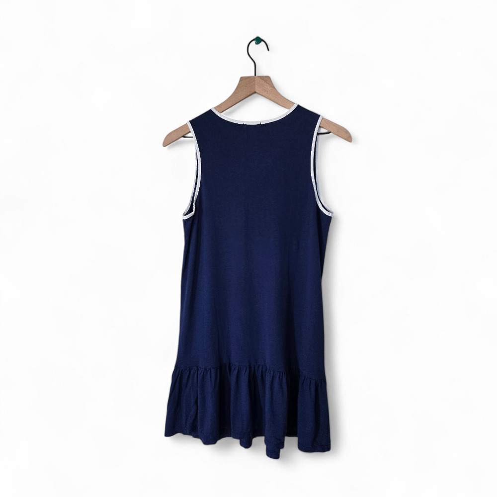 Kate Spade Dream a Little Dream Pajama Dress Navy White Trim Girls Size 14 - Picture 2 of 4